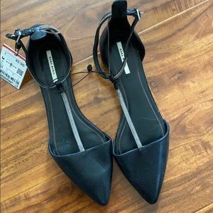 Zara Snakeskin Flats